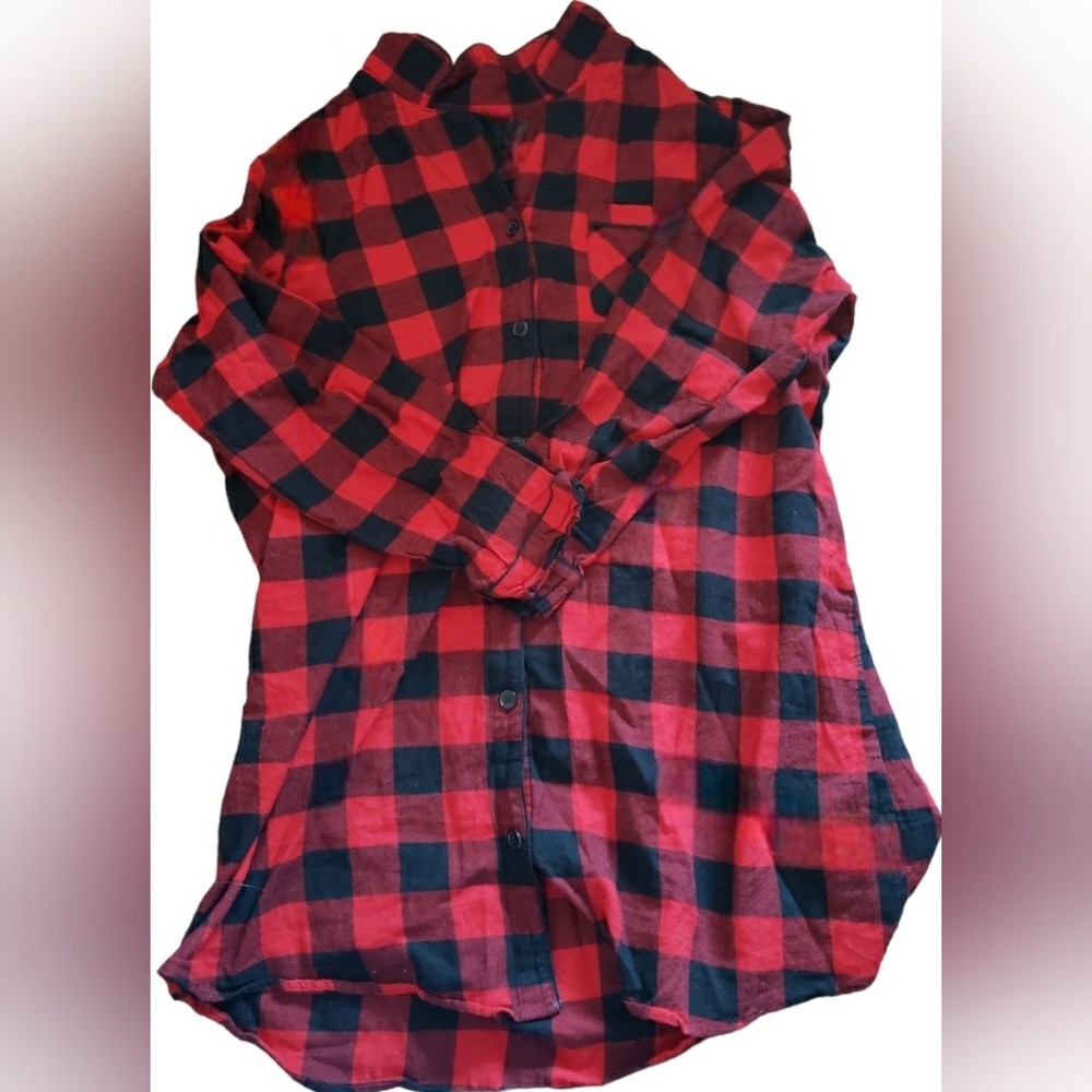 Wondershop red and black plaid flannel women pajamas